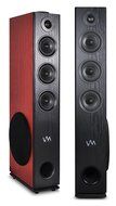 VM Audio EXAT30 Black/Cherry Floorstanding Powered Bluetooth Tower Speakers Pair N5