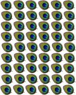 Edible Wafer Peacock Feathers ~ 1 1/4&quot; Size BUY TWO GET THIRD FREE! N2