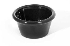 Gessner Products IW-0361-BK 2 oz. Smooth-Sided Ramekin- Case of 12