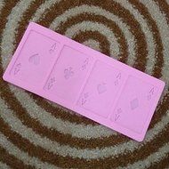 Y&amp;XL&amp;H Poker Fondant Cake Chocolate Silicone Mold Cupcake Cake Decoration Tools,L23cmW10cmH0.6cm