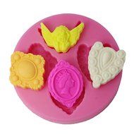 FOUR-C Silicone Fondant Mold Angel Decoration Chocolate Mould Color Pink N2