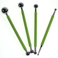 4 Piece Metal Ball Cake Decorating Molding Modelling Tool Set by Kurtzy TM N5