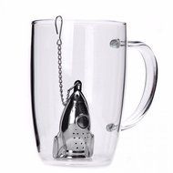 OKDEALS Rocket Tea Infuser Diffuser Loose Leaf Strainer Stainless Steel Spice Filter N2