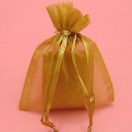 Rina&#039;s Garden Organza Favor Bags - 4&quot;x6&quot; - GOLD - 30 Bags N2