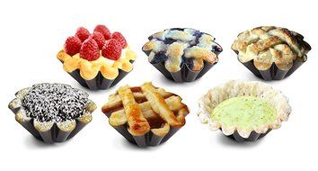 SET OF 4 UNITS Muffin Brioche mold Brownies pie cupckake egg tart pans N4