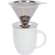 1 - 4 Cup Drip Coffee Maker with Pour-over Coffee Stand - Paperless Coffee Dripper - Reusable Stainless Steel... N8