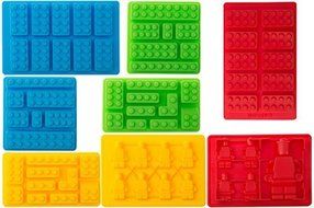 Fanhome Silicone Candy Molds For Lego Lovers, Chocolate Molds, Ice Cube Molds, Baking Molds (Set of 8)