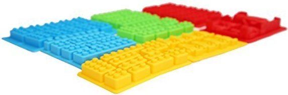 Fanhome Silicone Candy Molds For Lego Lovers, Chocolate Molds, Ice Cube Molds, Baking Molds (Set of 8) N2