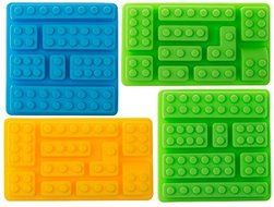 Fanhome Silicone Candy Molds For Lego Lovers, Chocolate Molds, Ice Cube Molds, Baking Molds (Set of 8) N3