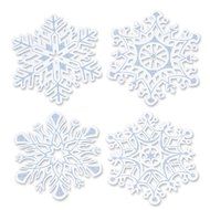 Beistle 4-Pack Packaged Glittered Snowflake Cutouts, 14-Inch