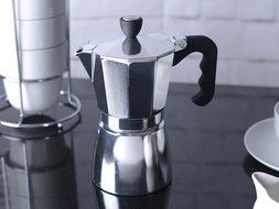 La Cafetiere 6-Cup Stovetop Espresso Maker (Classic Polished) N2