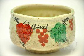 Japanese Mino yaki Matcha Bowl Green Tea 12.3 / 12.3 / 7.2cm (4.8 / 4.8 / 2.8inch)[7157] N3