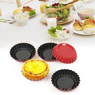 Yilove Non Stick 3" Shell Molds Tart Baking Cups Mini Cake Pans 5 Pack N5