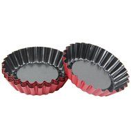 Yilove Non Stick 3" Shell Molds Tart Baking Cups Mini Cake Pans 5 Pack N6