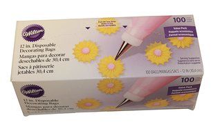 Wilton Disposable Decorating Bags, 12-Inch, 100-Pack N4
