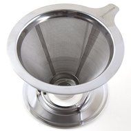 Pour Over Coffee Dripper Cone Made of Food Grade Stainless 18/8 Steel, Reusable Paperless Double Mesh Filter,... N2