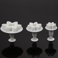 Whitelotous Christmas Theme Cookie Cutters - Plastic Fondant Cake Sugarcraft Cutter Decorating Baking Mold Plunger... N37