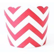 Simply Baked Large Baking Cups - Red Chevron N2