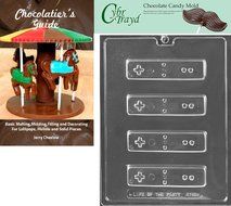 Cybrtrayd Small Game Controller Chocolate Candy Mold with Chocolatier&#039;s Guide
