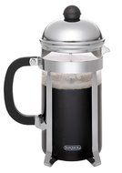 BonJour Coffee Stainless Steel French Press with Glass Carafe, 12.7-Ounce, Monet, Black Handle