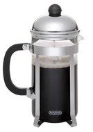 BonJour Coffee Stainless Steel French Press with Glass Carafe, 12.7-Ounce, Monet, Black Handle N2