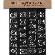 Dress My Cupcake Chocolate Candy Mold, Alphabet A-Z