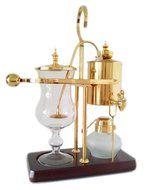 NISPIRA Belgian Belgium Luxury Royal Family Balance Syphon Siphon Coffee Maker Gold Color, 1 set N2