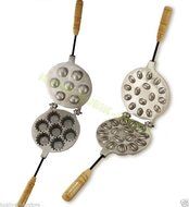 Two Metal Mold 16 Sweet Russian Oreshki + Pie Kekses N2