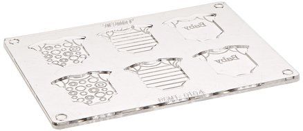 Fat Daddio's PCMT-0104 2-Piece Baby Shirts Cake Mold Set N5