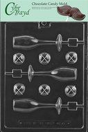 Cybrtrayd AO144 Champagne Glass Lolly All Occasions Chocolate Candy Mold