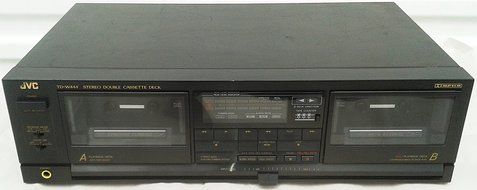 JVC TD-W444 Recordable Stereo Double Cassette Tape Deck Complete with Audio Vido Cables and Digital PDF Service... N6