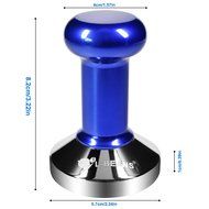 Coffee Tamper Machine,DLAND 51mm Diameter Stainless Steel Flat Base Grip Handle Bean Barista Espresso Tamper pressure... N5