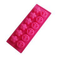Yunko 12 Cavity Peace Sign and Flowers Silicone Chocolate Mold Ice Cube Jelly Mold Candle Mold Soap Mould N2