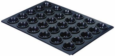 Crestware 30 Cup Muffin Pan, Mini Size with Teflon Coating
