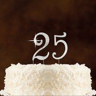 Number 2 Rhinestone Crystal Cake Topper Silver, Numbers, Letters for Wedding, Birthday, Anniversary, Party. Shine... N18
