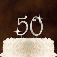 Number 2 Rhinestone Crystal Cake Topper Silver, Numbers, Letters for Wedding, Birthday, Anniversary, Party. Shine... N19