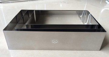 NewlineNY Stainless Steel 3 Sizes Rectangular Molding Forming Layering Cake Pastry Rings, 3-in-1 set N4