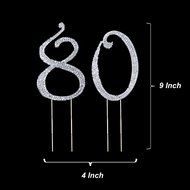 Number 2 Rhinestone Crystal Cake Topper Silver, Numbers, Letters for Wedding, Birthday, Anniversary, Party. Shine... N28