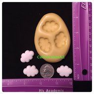3 Indent CLOUD Fondant Mold Chocolate Candy Gumpaste Soap Resin Clay