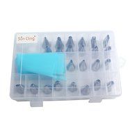 29 in 1 Piece Cake Decorating Tips Kits,Sun Cling Stainless Steel Icing Tip Set Tools Includes 2 Reusable 12in... N5