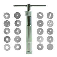 Wrisky 20 Discs Stainless Clay Sugar Fondant Craft Tool Cake Paste Extruder Sculpture N4