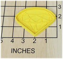 Wedding Engagement Diamond shape Fondant Cookie Cutter and Stamp #1338 N2