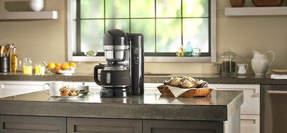 KitchenAid KCM1204OB 12-Cup Coffee Maker with One Touch Brewing - Onyx Black N10