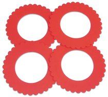 Set of 4 Mini Silicone Crust Shields - Protect Edge of 5" &amp; 6" Pies From Burning, Mini Pie Pan Shields. N2