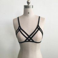 Underwear, PHOTNO Women Alluring Harness Bra Elastic Cage Bra Strappy Hollow Out Bra Bustier N5