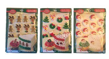 Betty Crocker Christmas Candy Cake Decorations Variety Pack Bundle N2