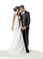 &quot;Wedding Bliss&quot; African American Wedding Cake Topper