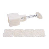 4 Patterns Square Plastic Homemade Moon Cake Fondant Sugarcraft Decorating Cookies Mold Baking Set by uGen! Perfect...