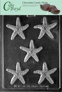 Cybrtrayd N059 Starfish Chocolate Candy Mold with Exclusive Cybrtrayd Copyrighted Chocolate Molding Instructions