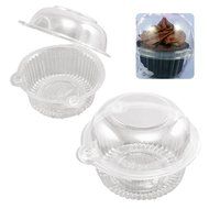 100pcs Clear Plastic Cupcake Cake Muffin Case Dome Holder Box Container N4